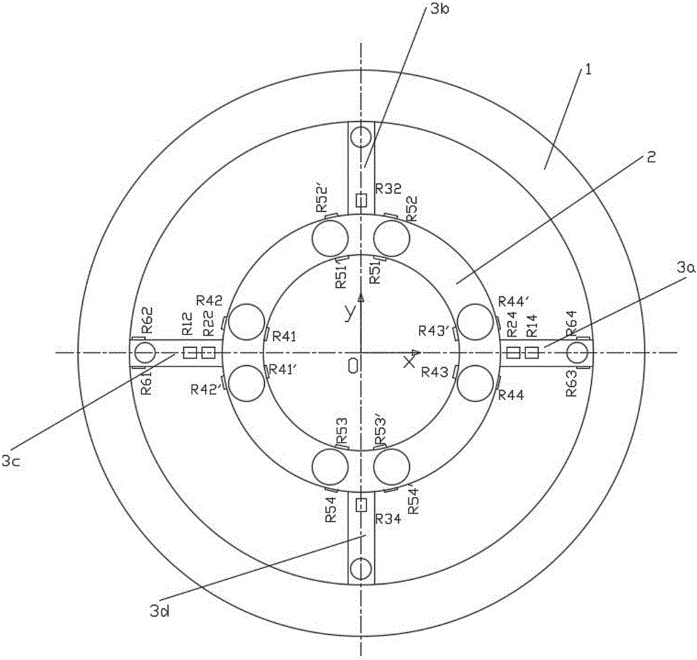 Six-dimensional force sensor