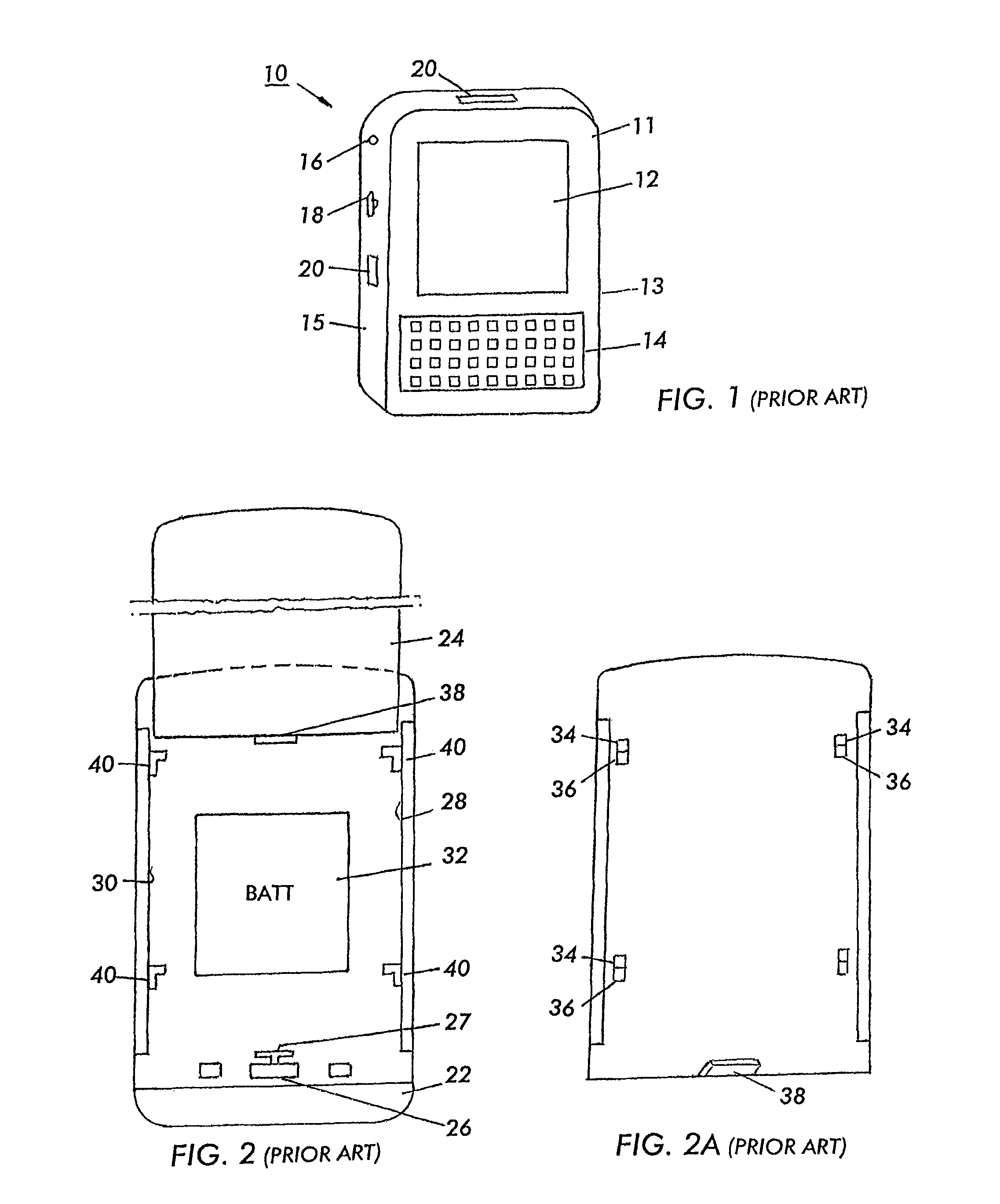 Detachably integrated battery charger for mobile cell phones and like devices