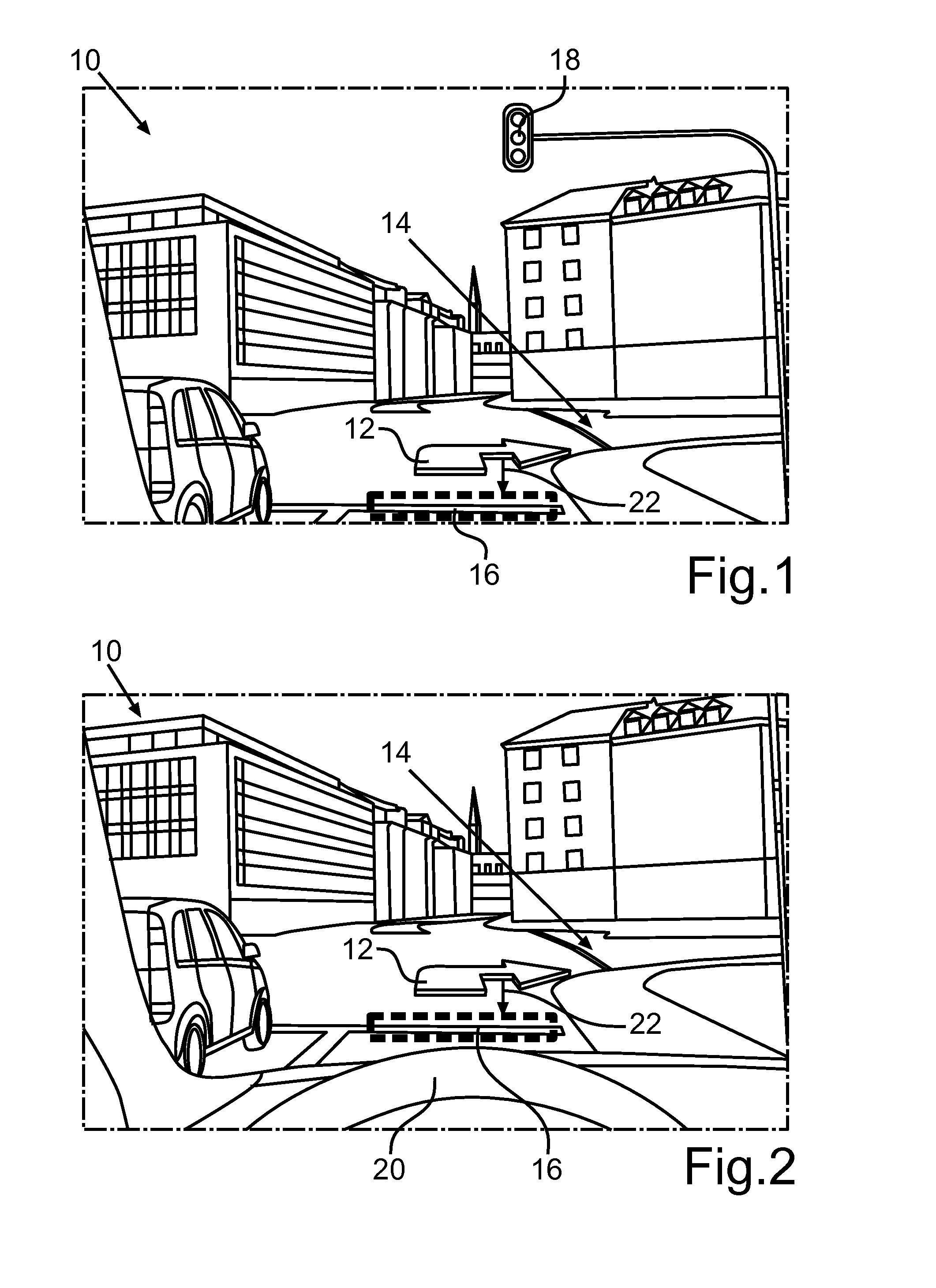 Vehicle Display Device with Movement Compensation