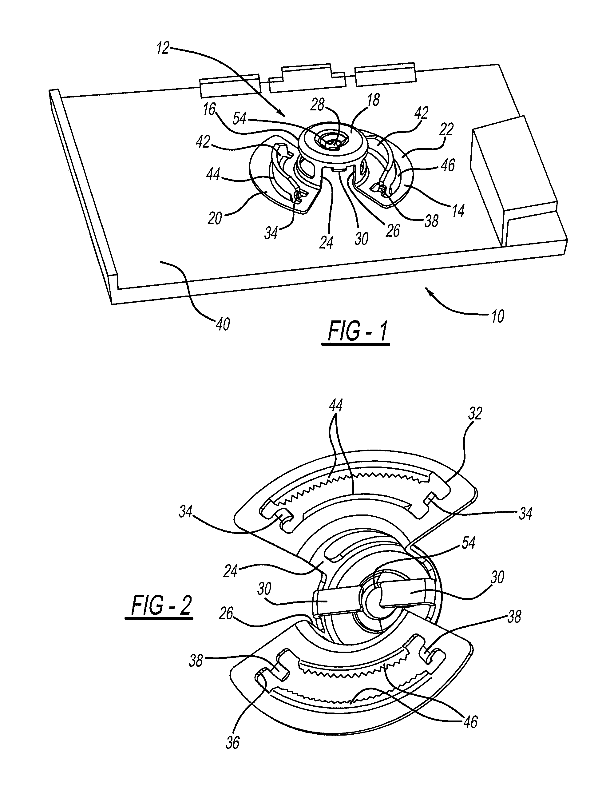 Retainer—spring steel single thread engagement