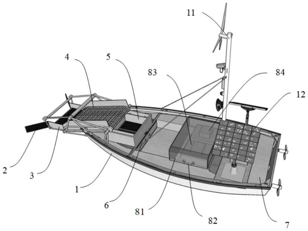 Intelligent multifunctional clearing robot for water surface