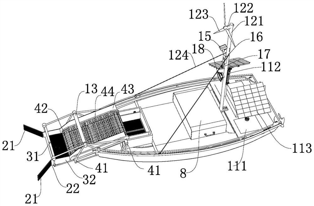 Intelligent multifunctional clearing robot for water surface