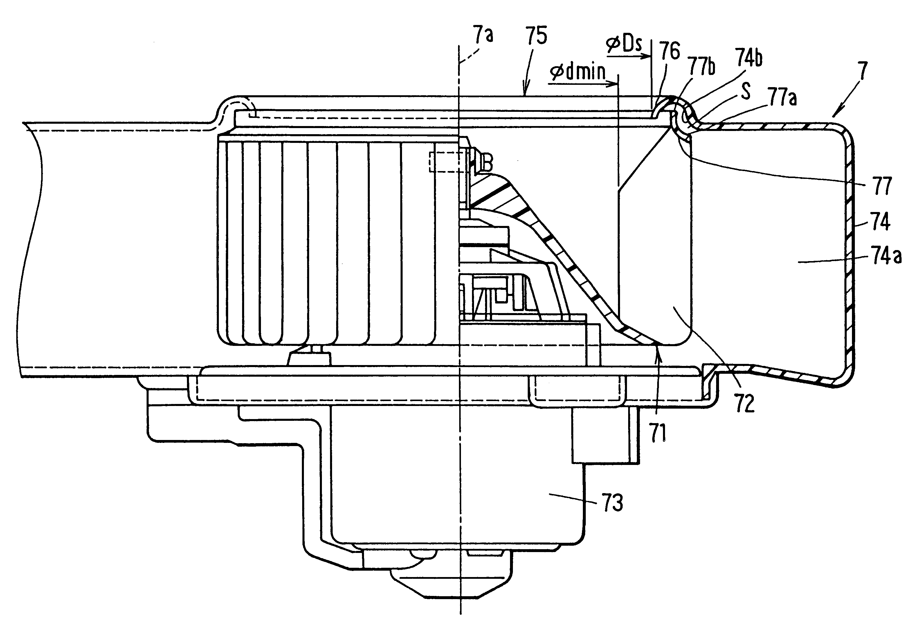 Centrifugal type blower unit