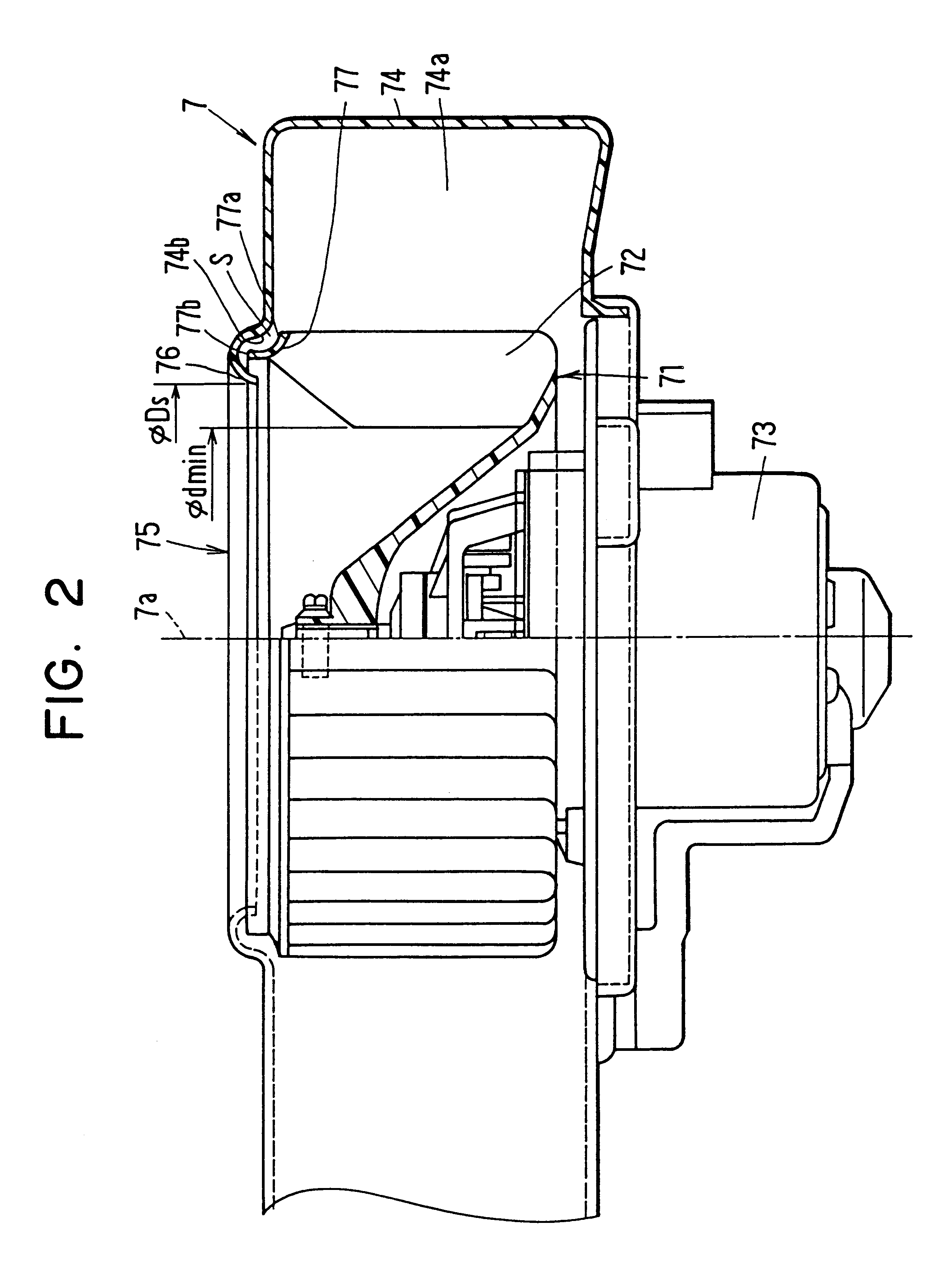 Centrifugal type blower unit