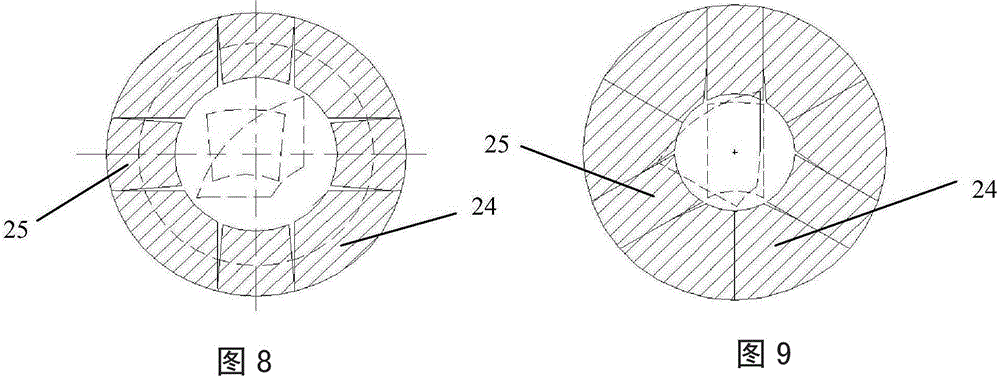 Winding forming die for small-opening composite material container