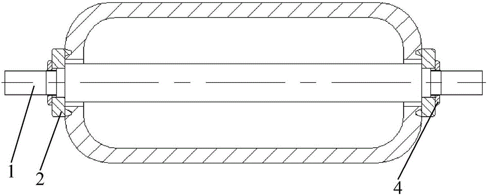 Winding forming die for small-opening composite material container