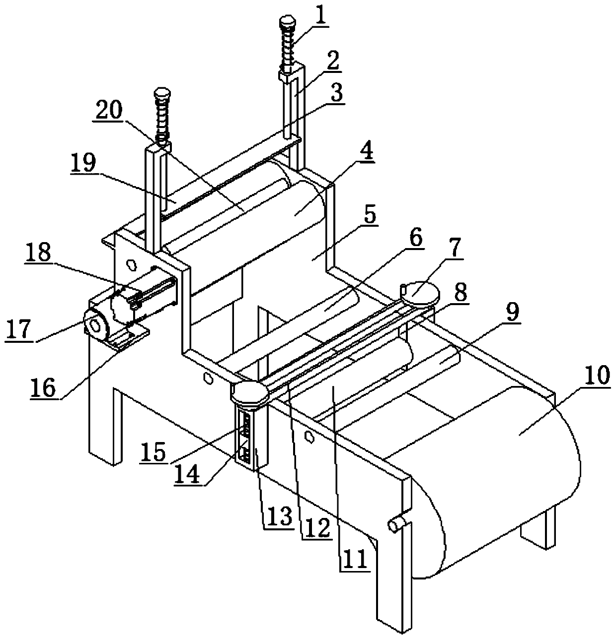 Small-roll cloth rolling machine