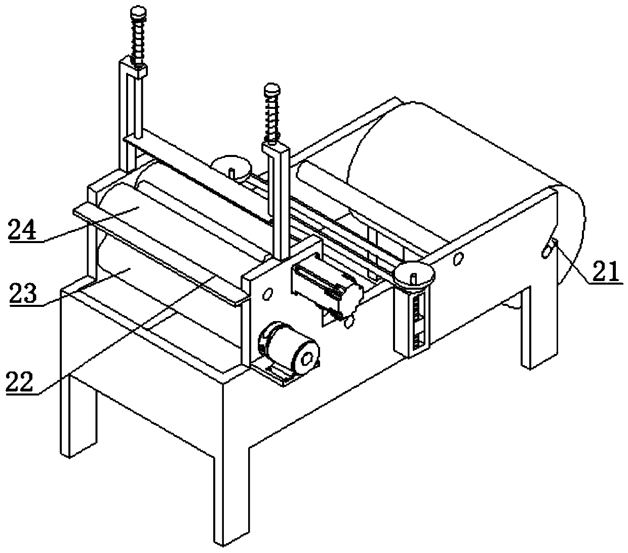 Small-roll cloth rolling machine