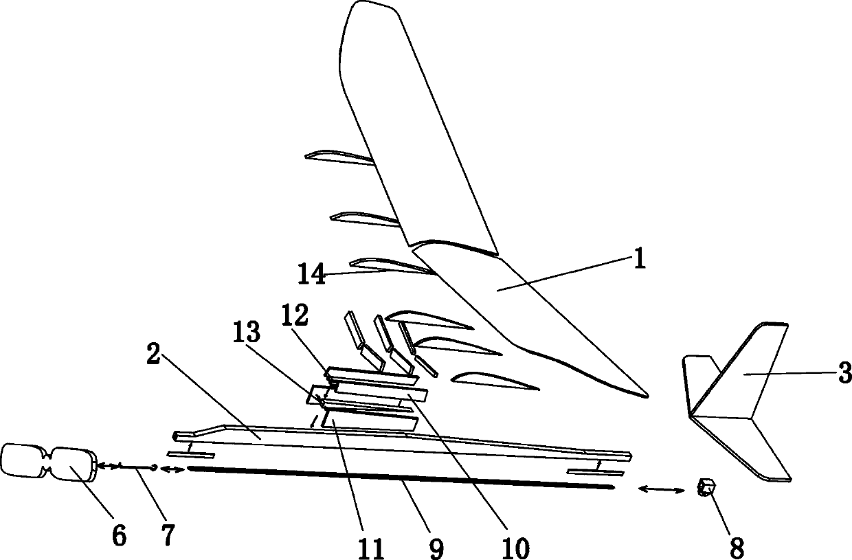 Teaching-purpose Balsa wood airplane