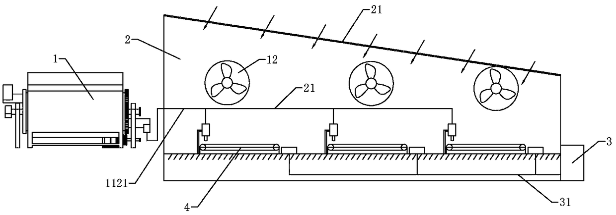 Rice drying and airing integrated treatment system