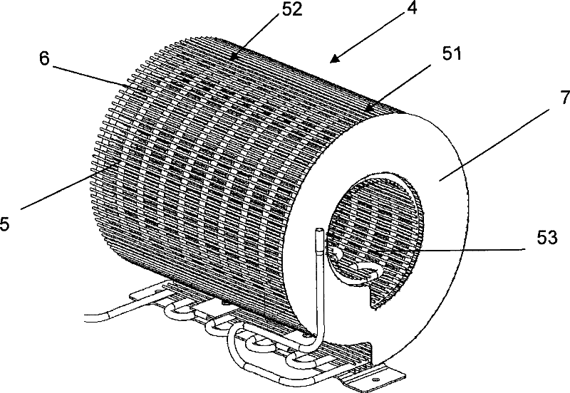 Condenser combination and household electrical appliance using the same