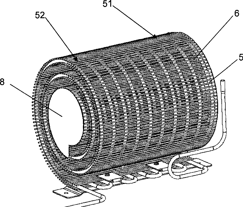 Condenser combination and household electrical appliance using the same