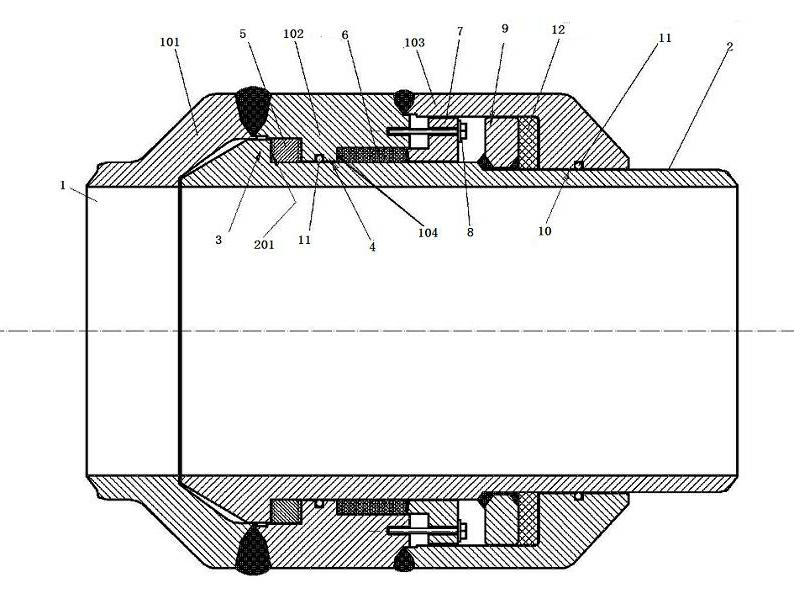 Safety anti-explosion self-sealing rotary compensator