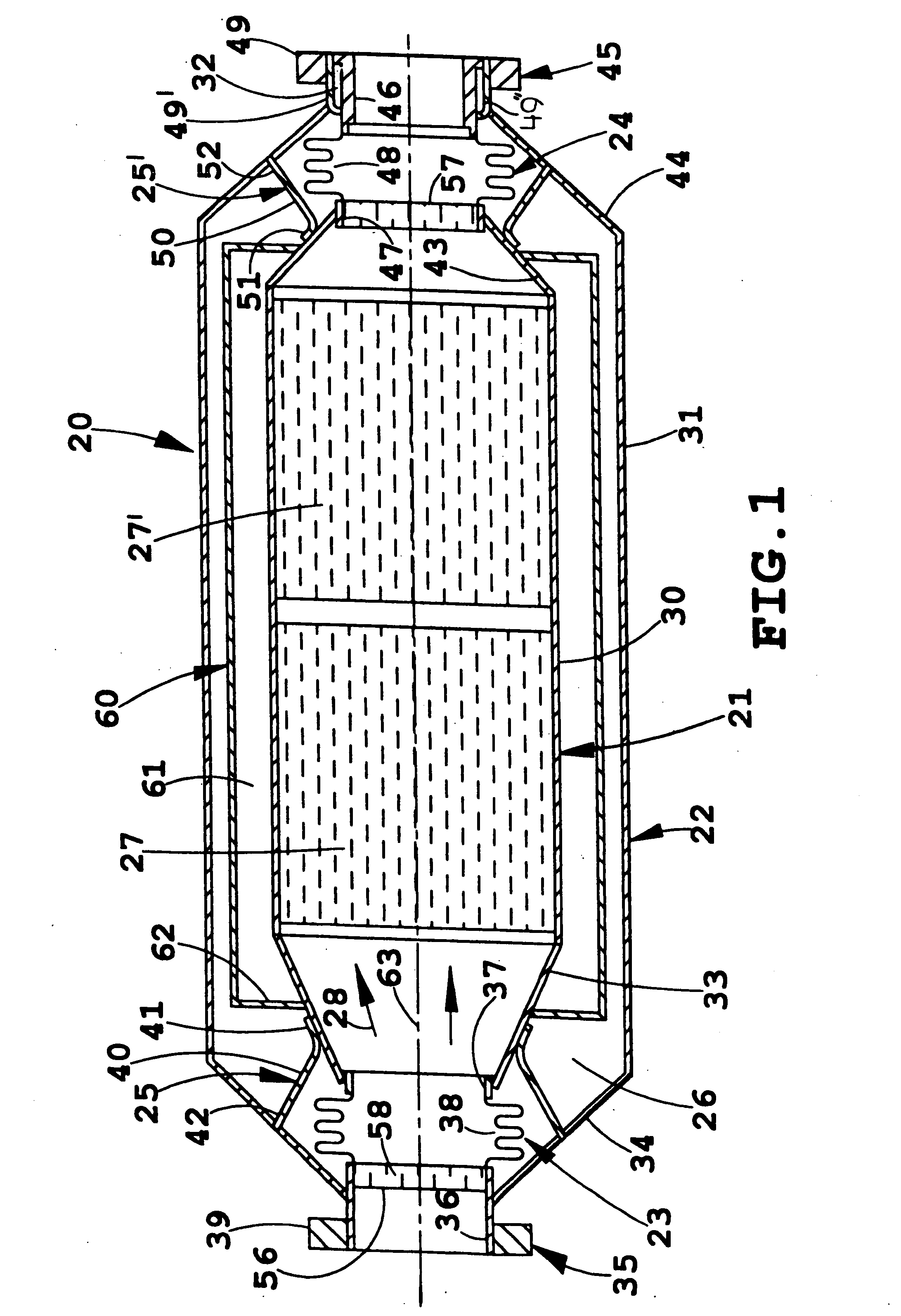 Vacuum-insulated exhaust treatment devices, such as catalytic converters, with passive controls