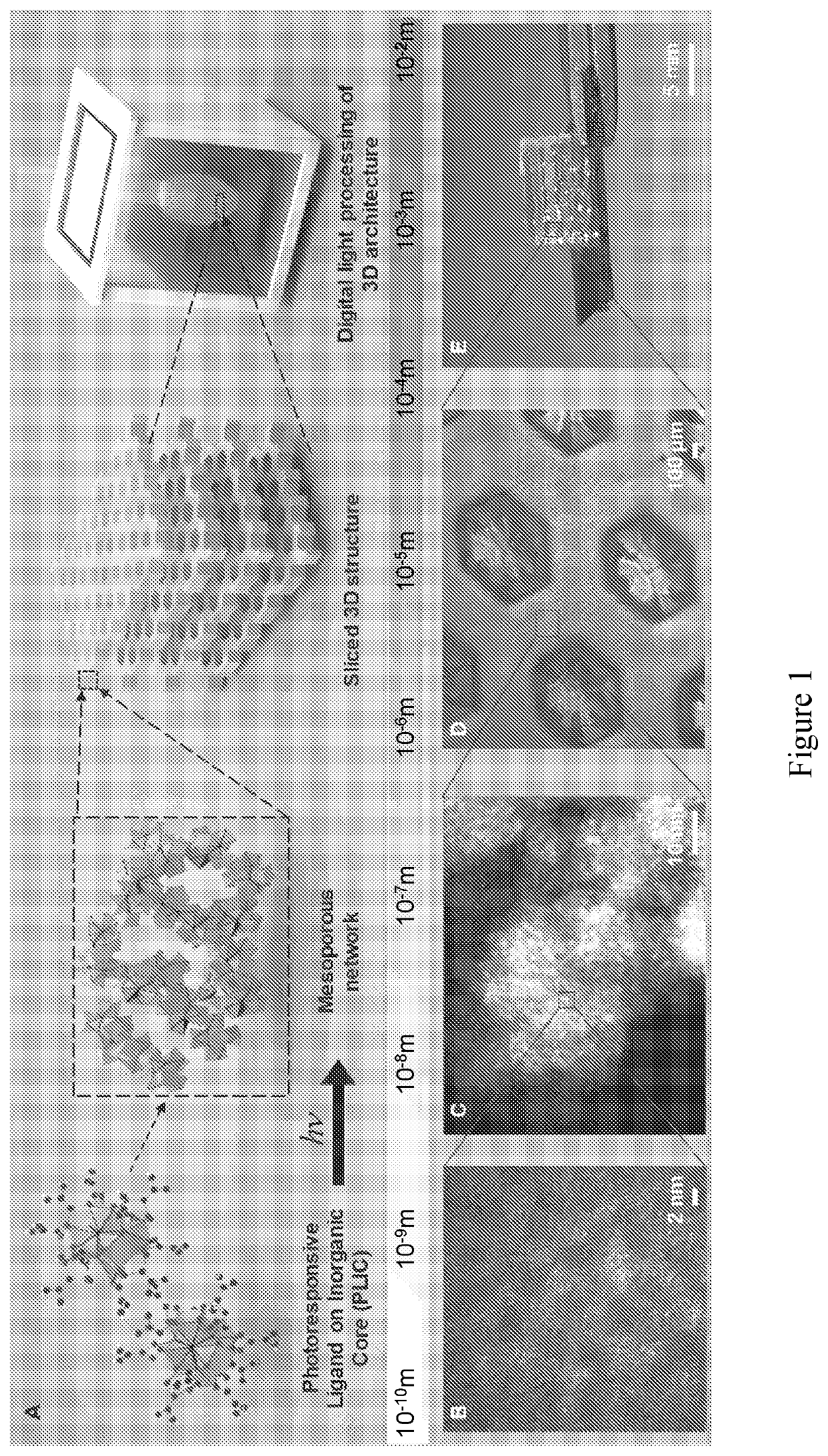 Light patterning of inorganic materials