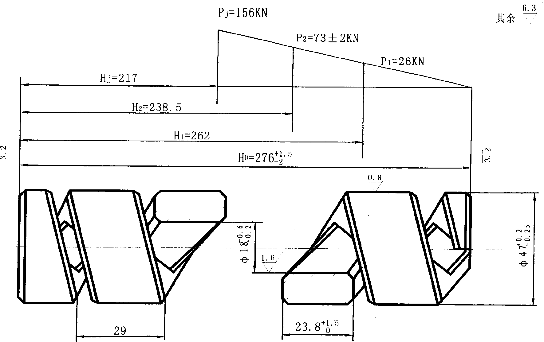 Short-pressure enhancing treatment of sweeping buffer spring