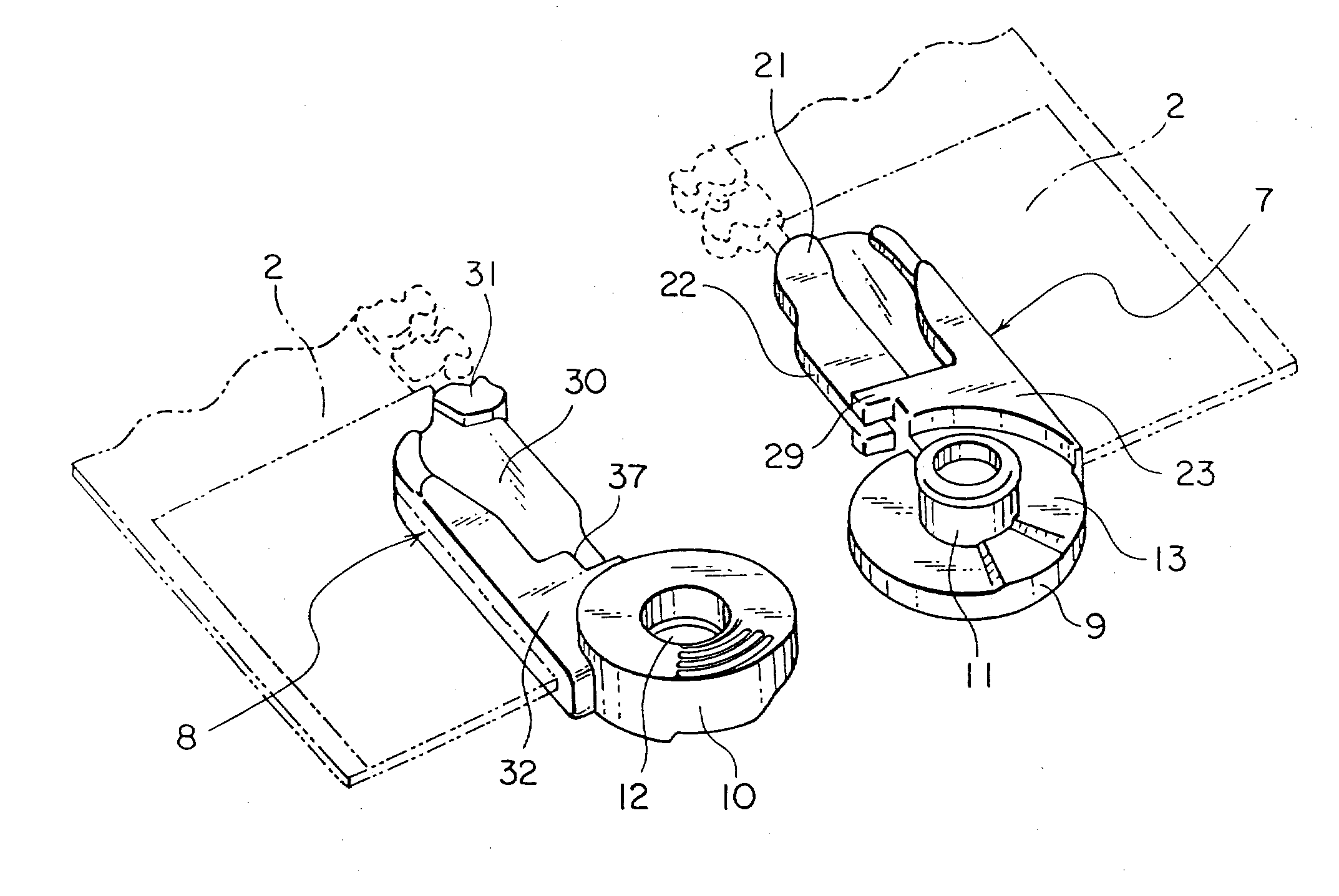 Separable bottom end stop assembly for slide fastener