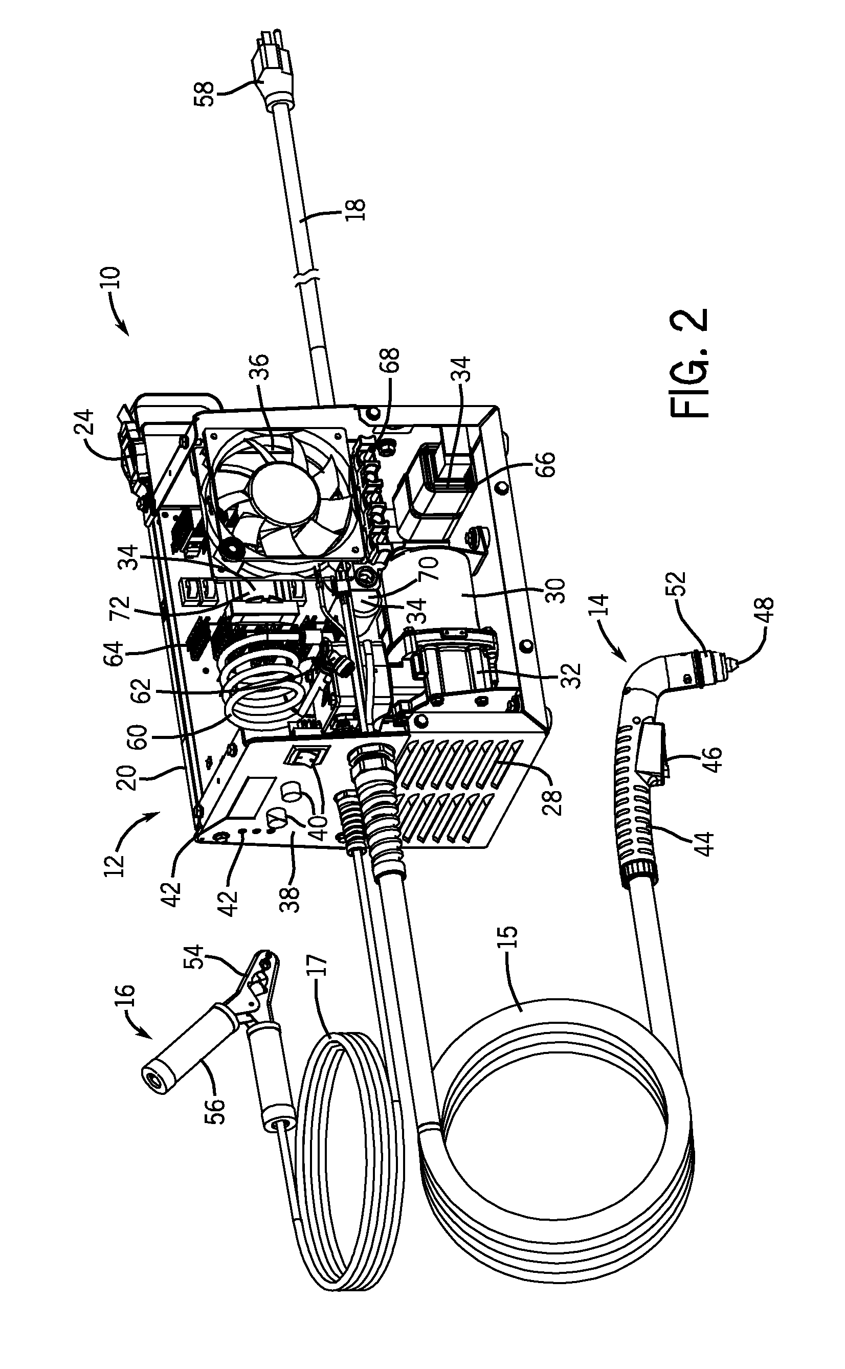 Plasma cutter having high power density