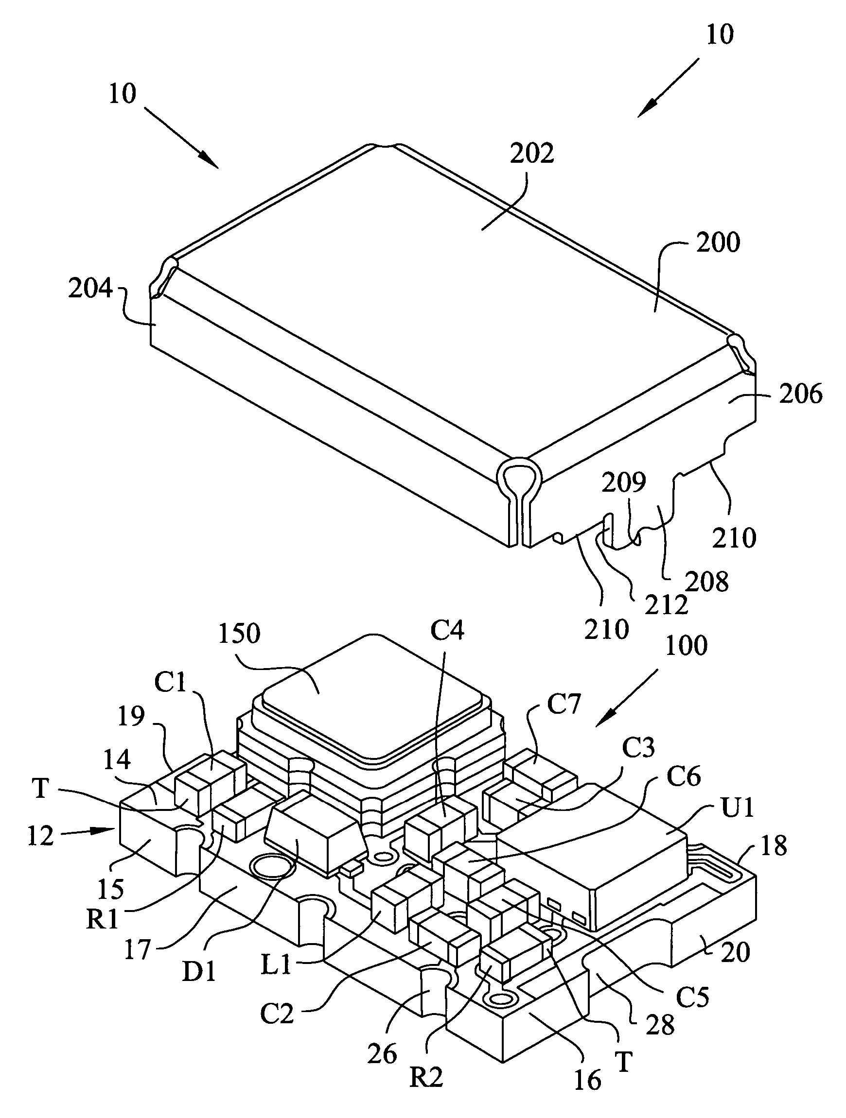 Voltage controlled surface acoustic wave oscillator module