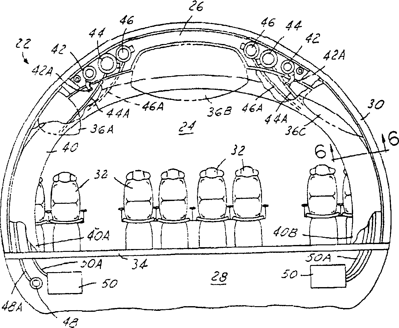 Aircraft interior architecture