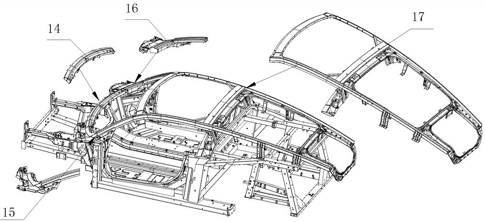 Welding method of frame type aluminum alloy body assembly