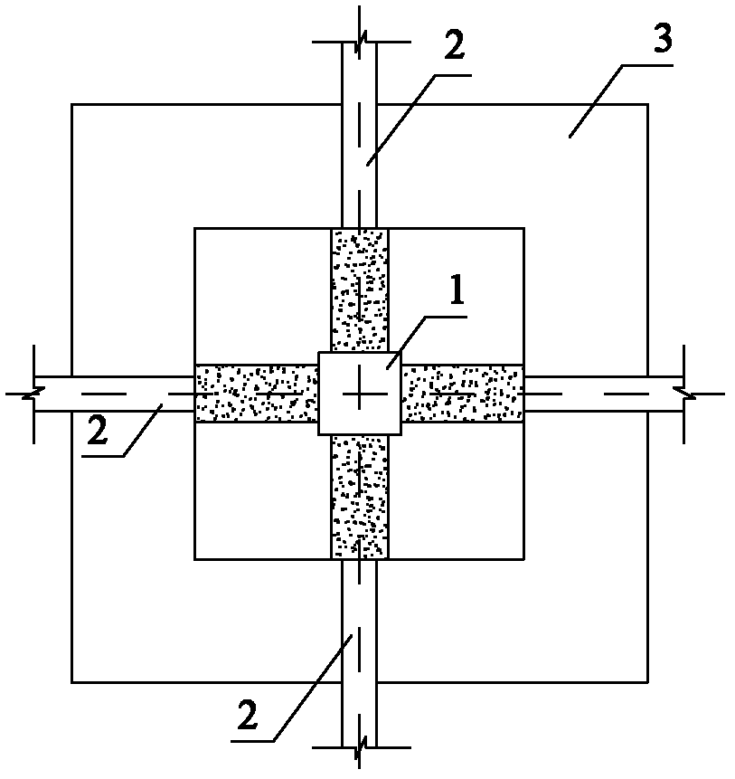 Reinforcing method for improving bend and shear bearing capacity of independent foundation