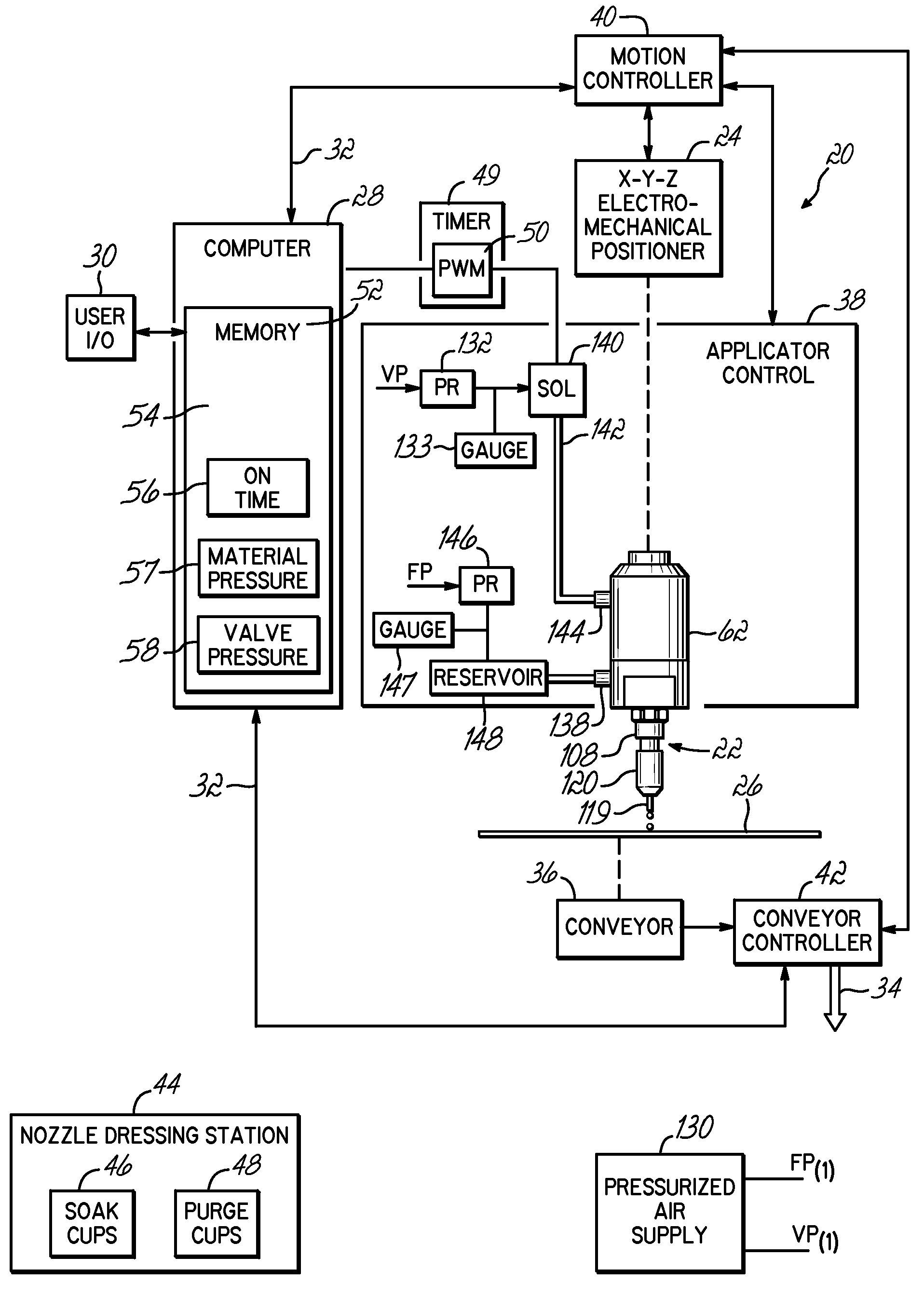 Thin line conformal coating apparatus and method