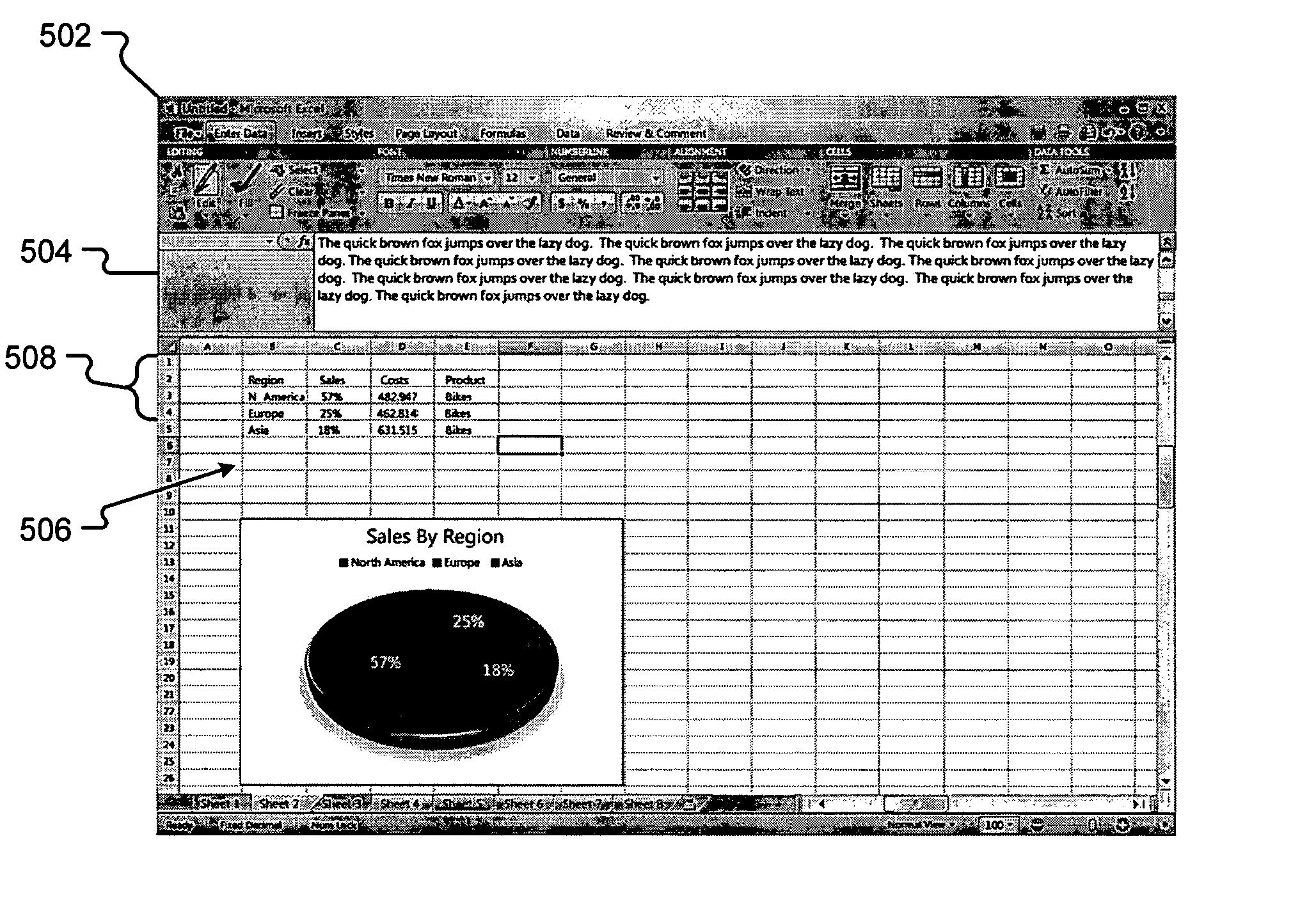 Scrollable and re-sizeable formula bar