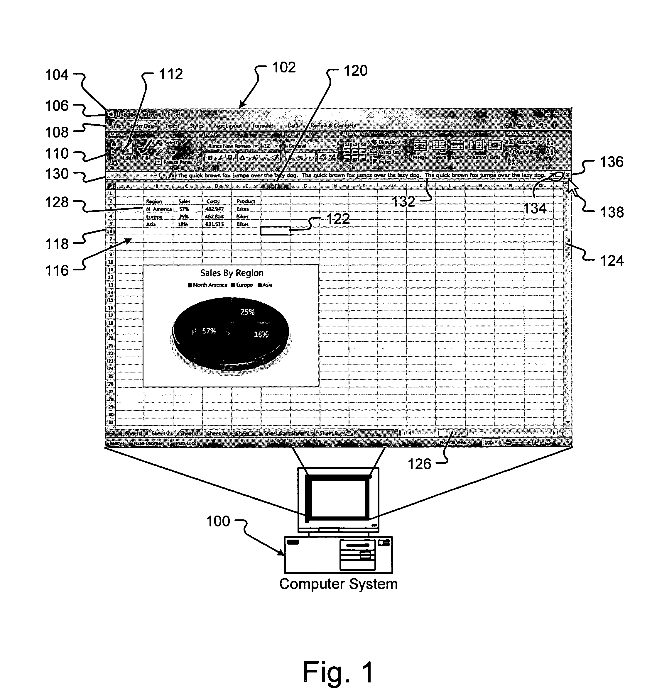 Scrollable and re-sizeable formula bar