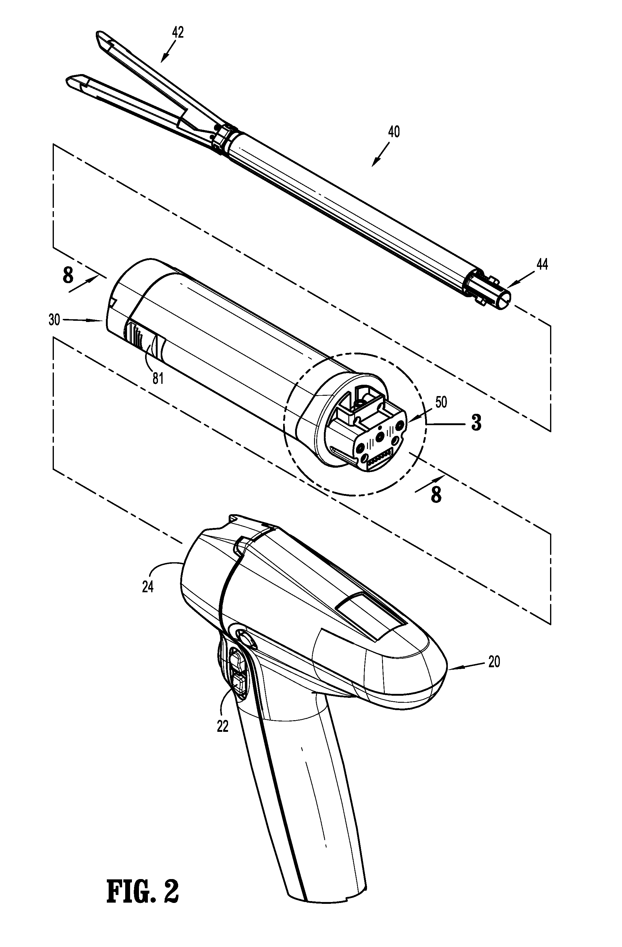 Adaptor for surgical instrument for converting rotary input to linear output