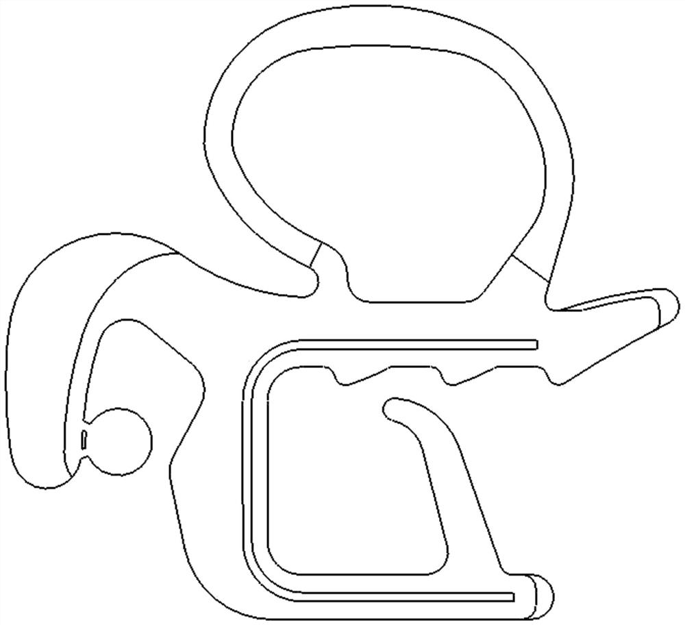 Automobile door opening sealing strip and installation method thereof