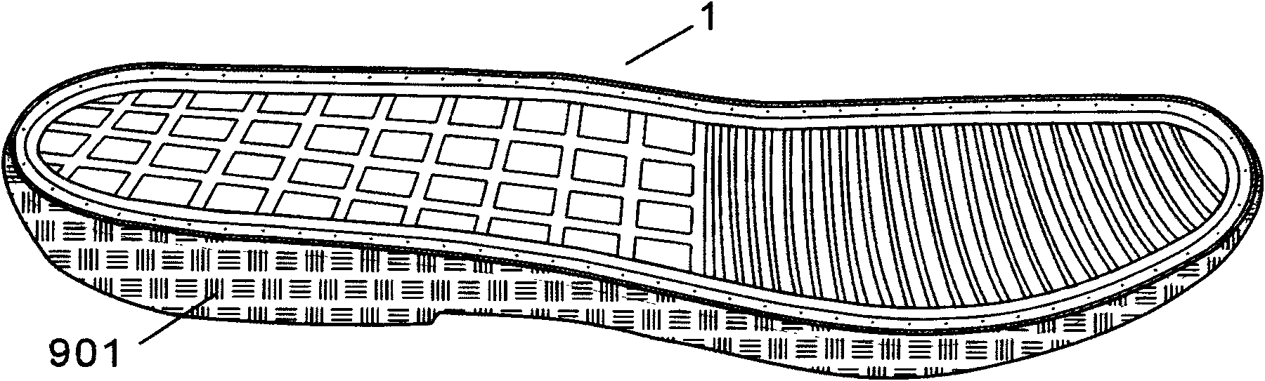 Comfortable hollow outsole