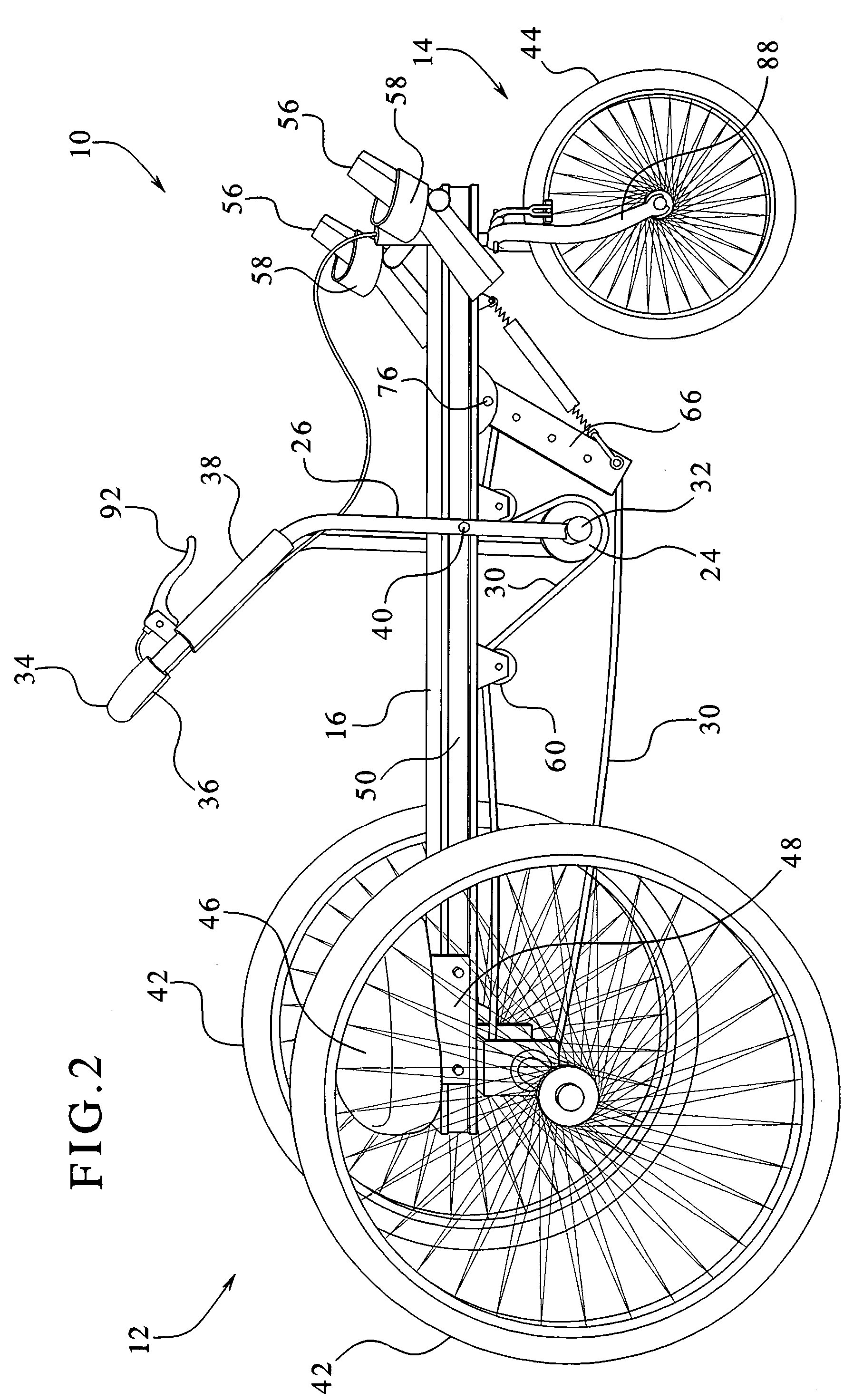 Manually powered vehicle having improved steering