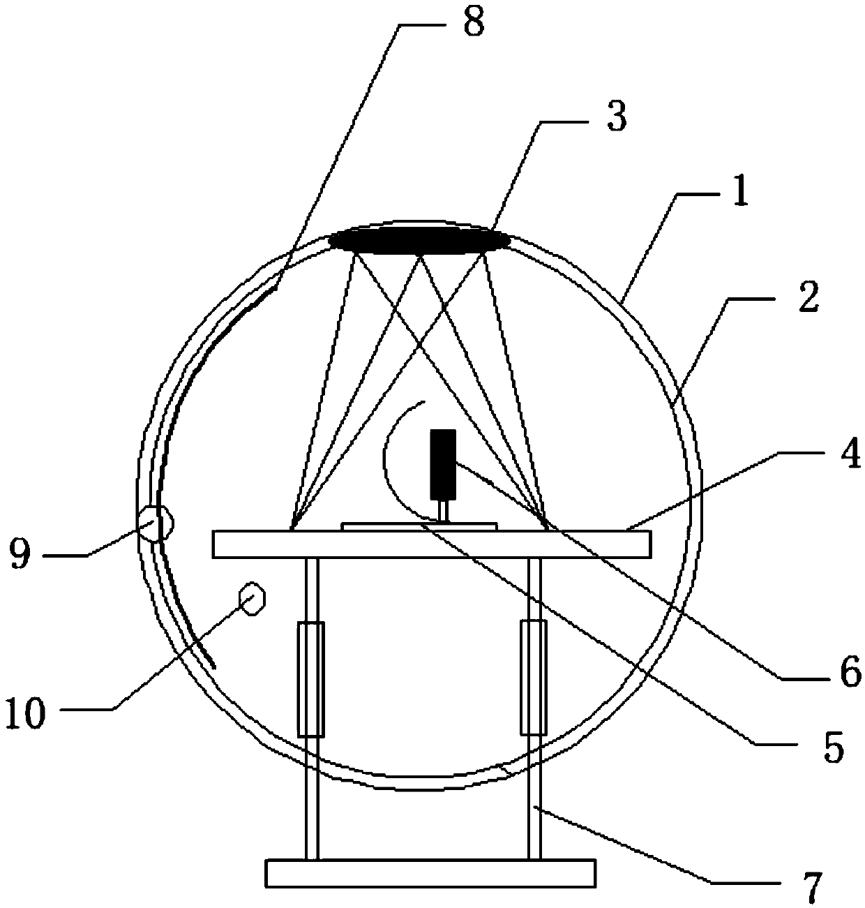 Target heat radiation analyzing method in space environment simulating device