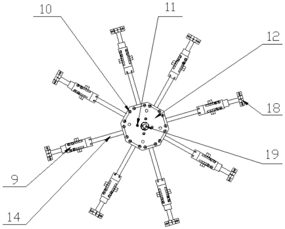 Multi-angle circular stretching device for film