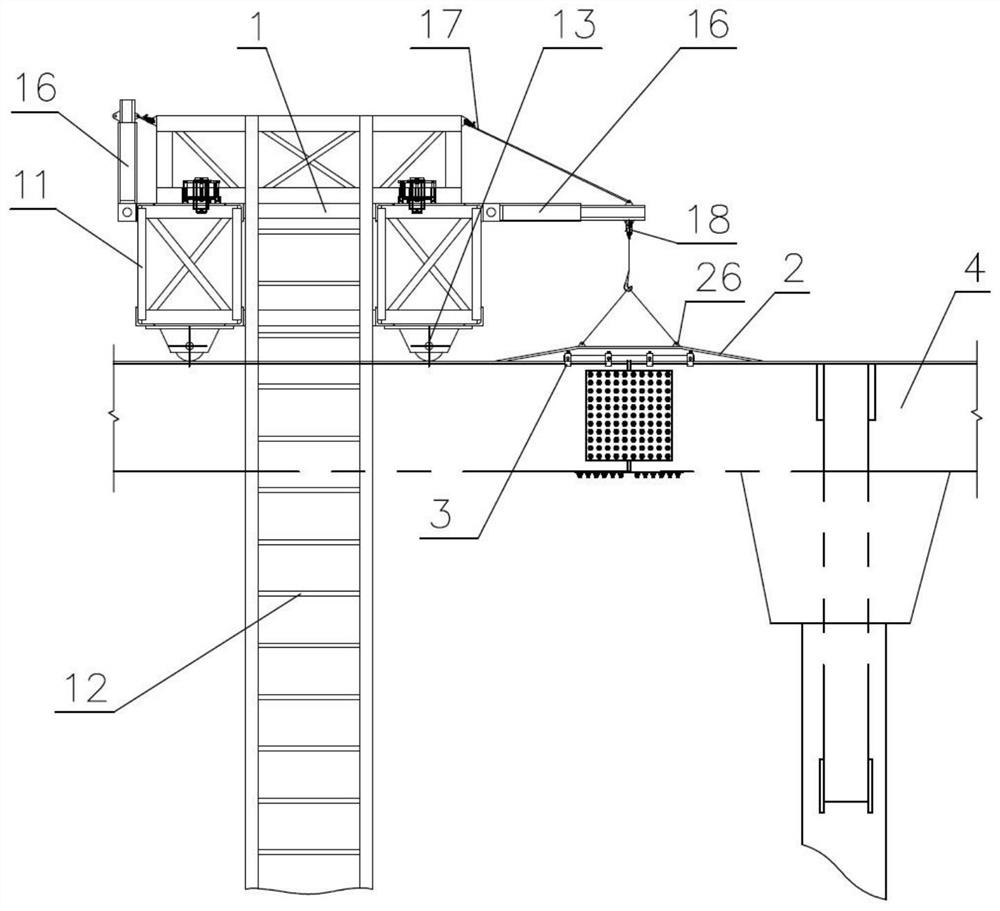 Inspection device and inspection method for truss bridges