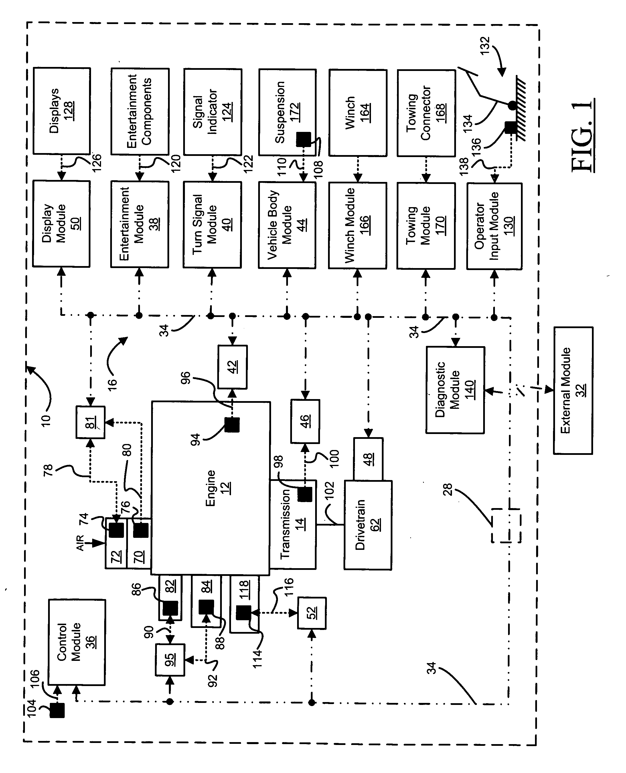 Controller area network based self-configuring vehicle management system and method