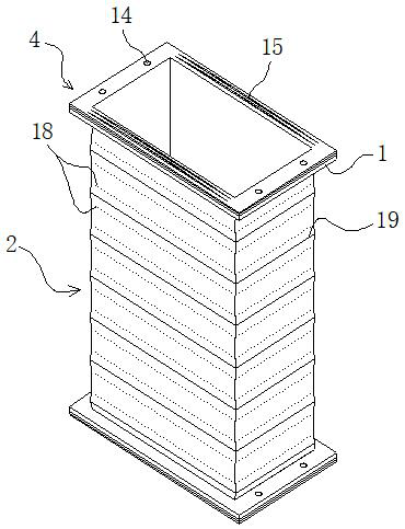 A motor cooling air duct with improved fatigue characteristics and sealing characteristics and its manufacturing method