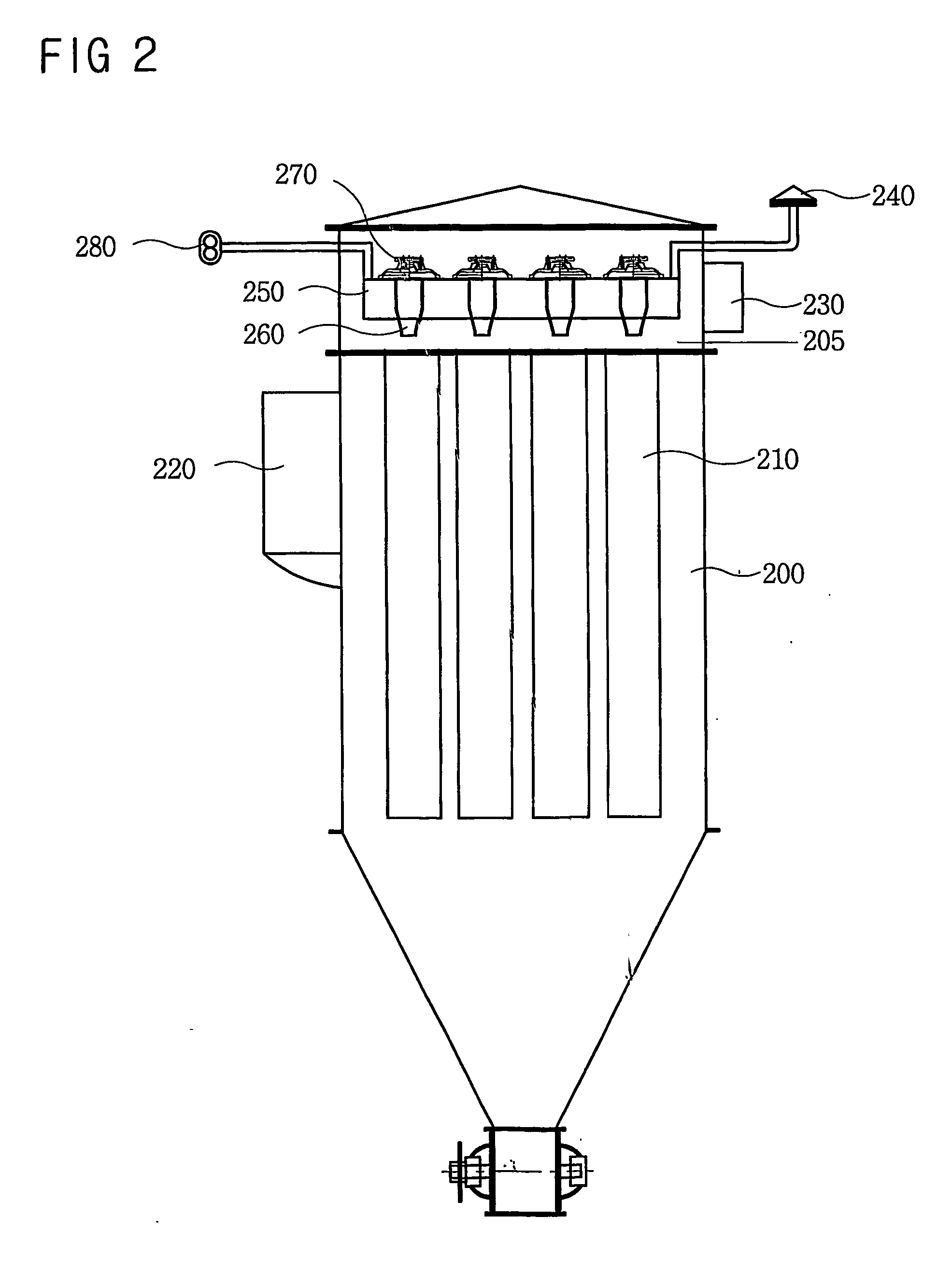 Rotary pulse type filter dust collector