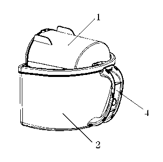 Dust collecting device of dust collector producing no raise dust and being easy to clean