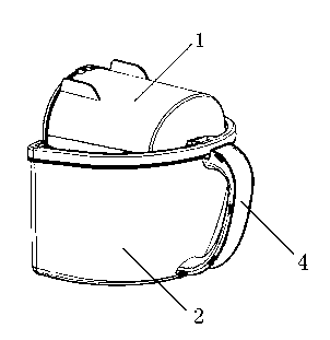 Dust collecting device of dust collector producing no raise dust and being easy to clean