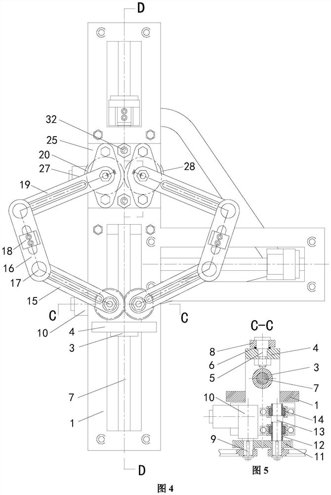 Palm manipulator combined by cross guide rod mechanism and dual-drive five-rod sliding block parallel mechanism