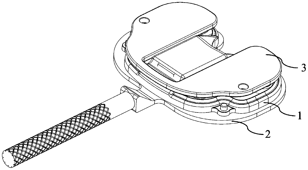 Knee joint soft tissue pressure measuring device, measuring system and measuring method