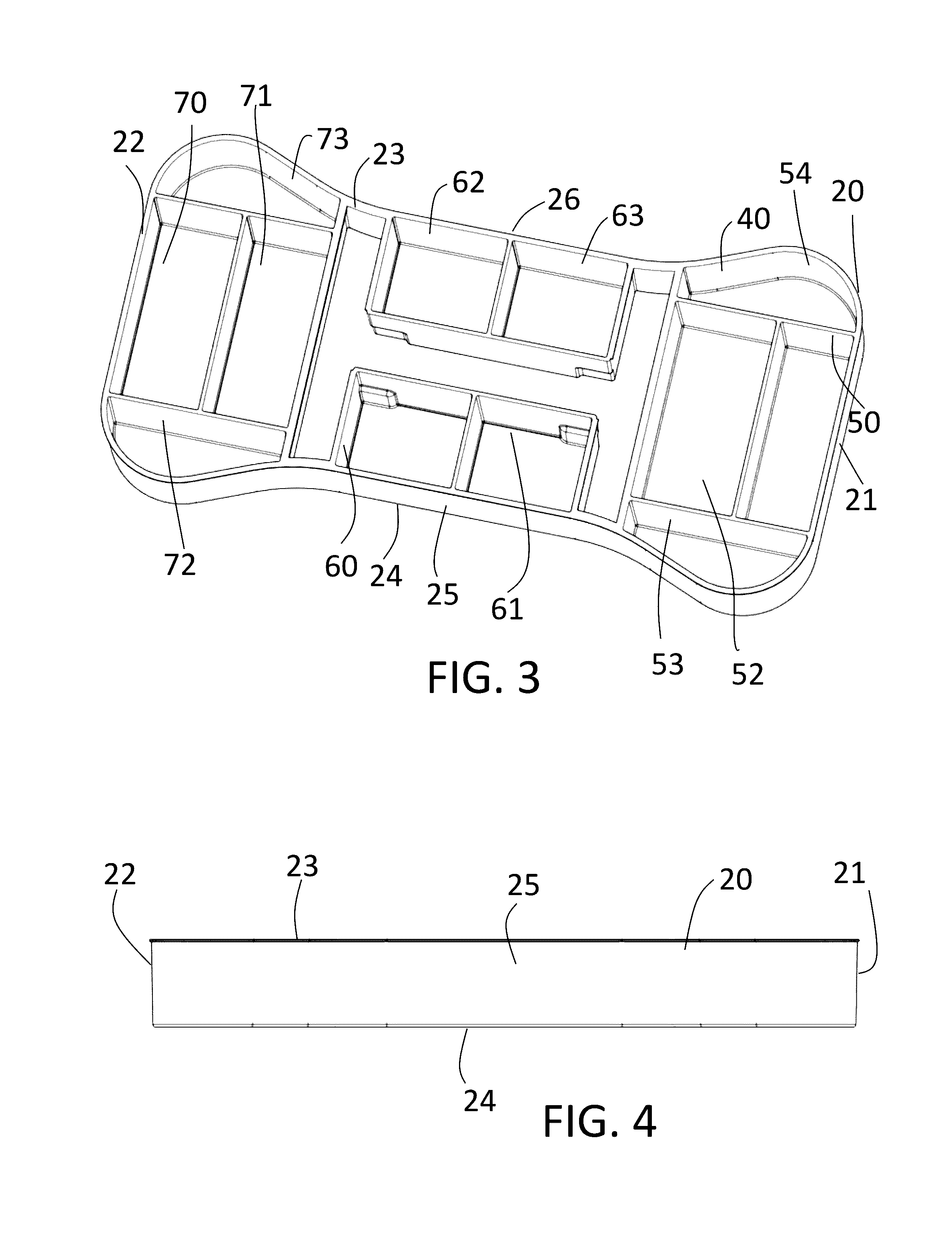 Parts container with storage compartments