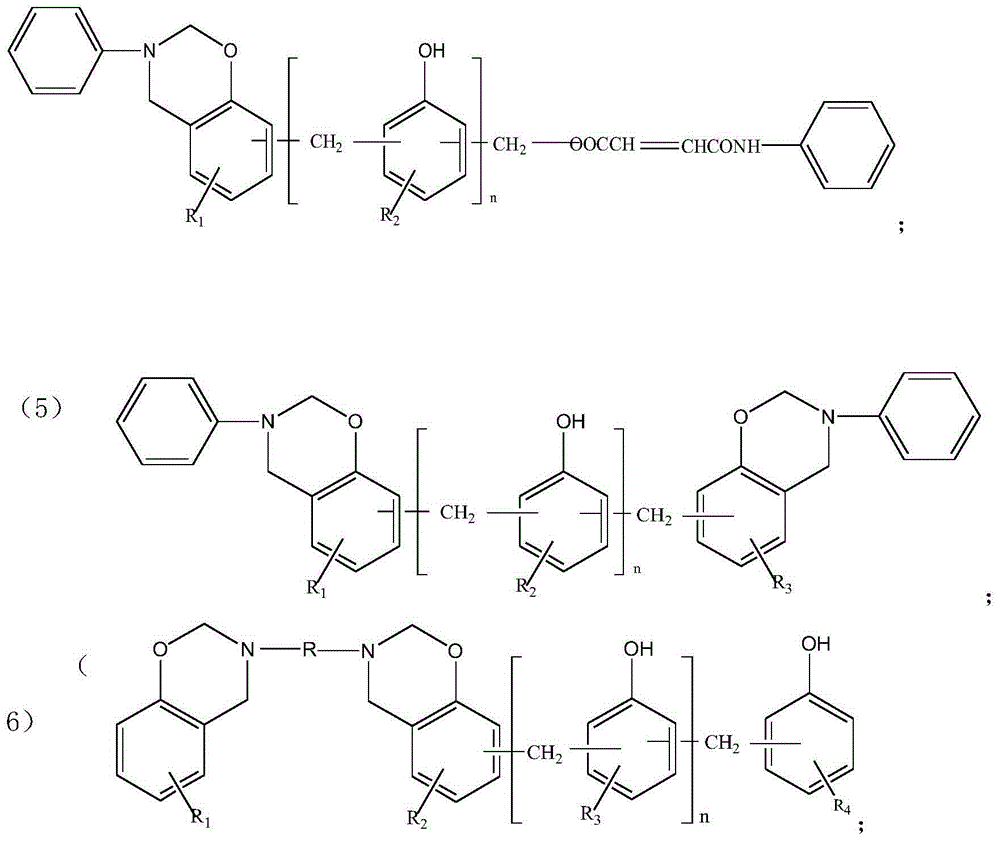 Preparation method of polybenzoxazine-imide glass fiber cloth laminate