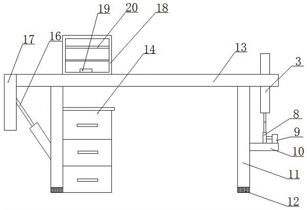 Office table with sterilization function