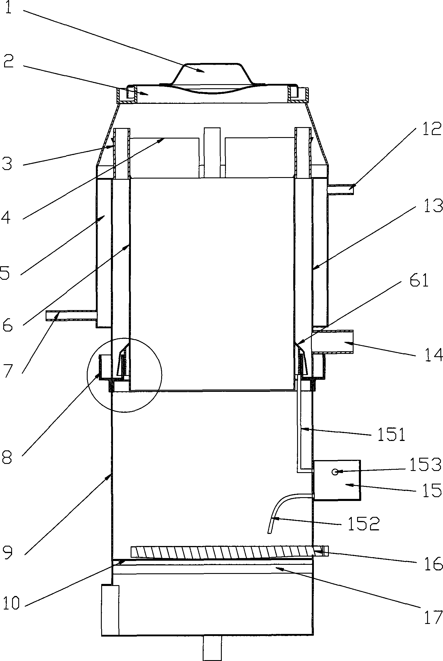 Biomass energy gasification furnace apparatus