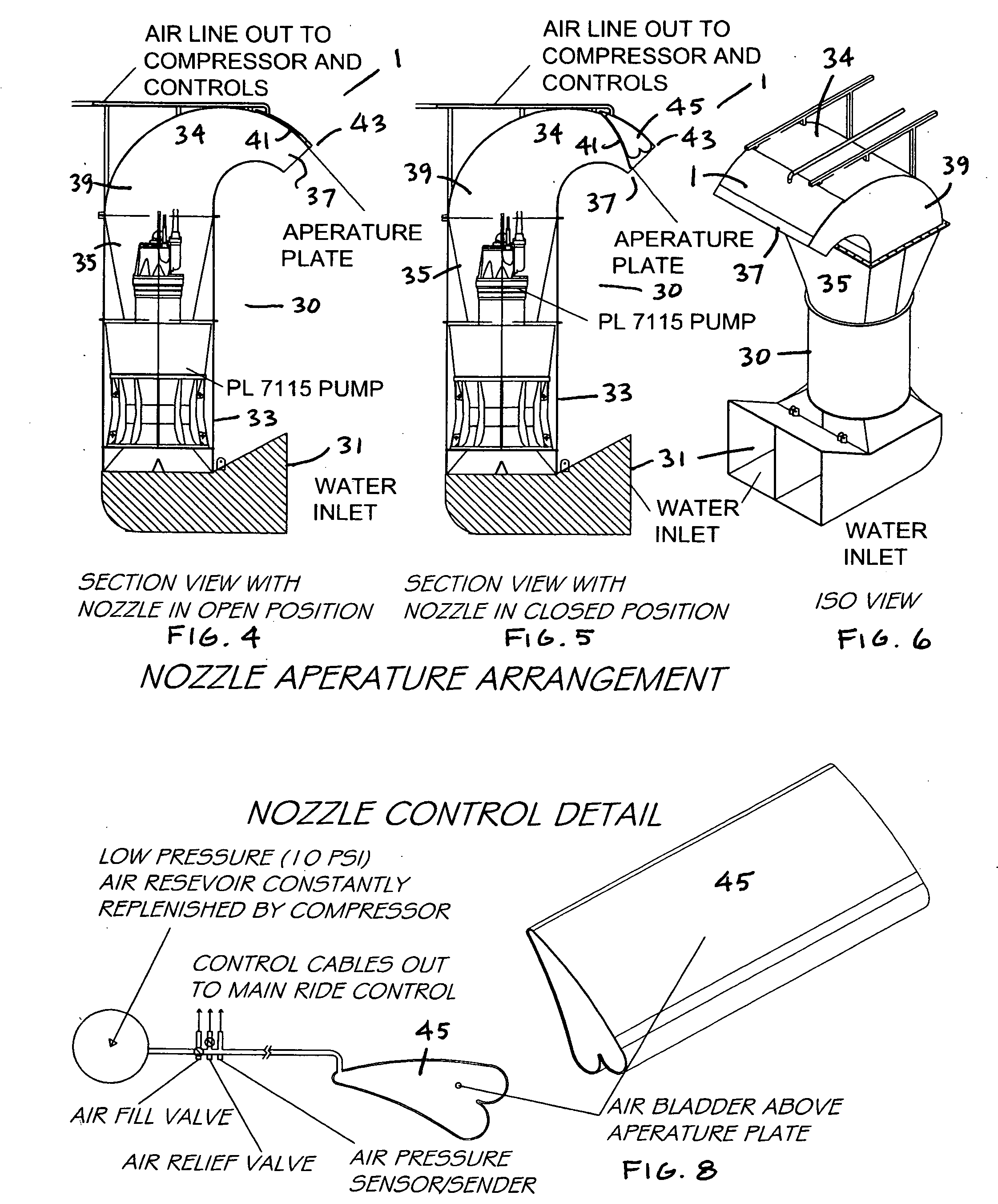 Method and apparatus for varying water flow for stationary sheet flow water rides