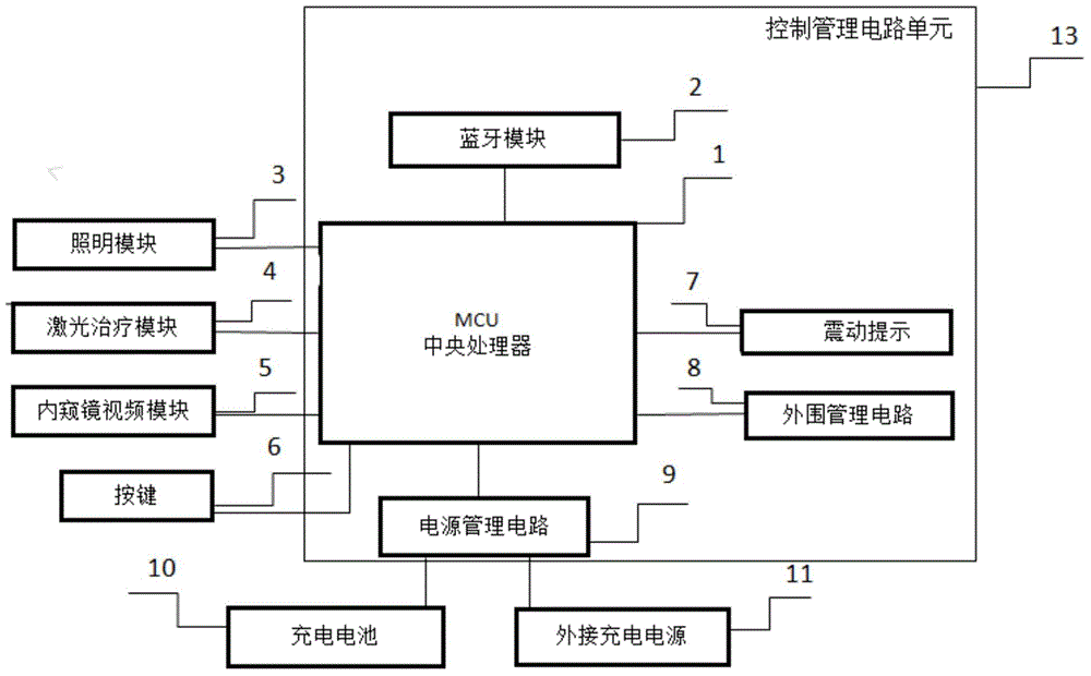 APP arrangement Bluetooth endoscope gynecological therapeutic instrument