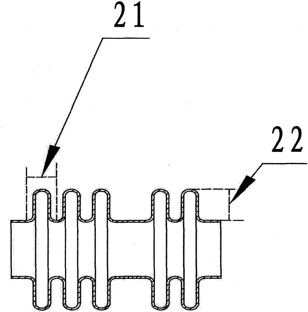 A small bellows tube blank hydroforming process and special forming die